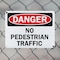Signmission No Pedestrian Traffic Danger Sign, Plastic, 10in W x 7in L, 2PK OS-2PACK-DS-P-710-L-19443 - alternate 6